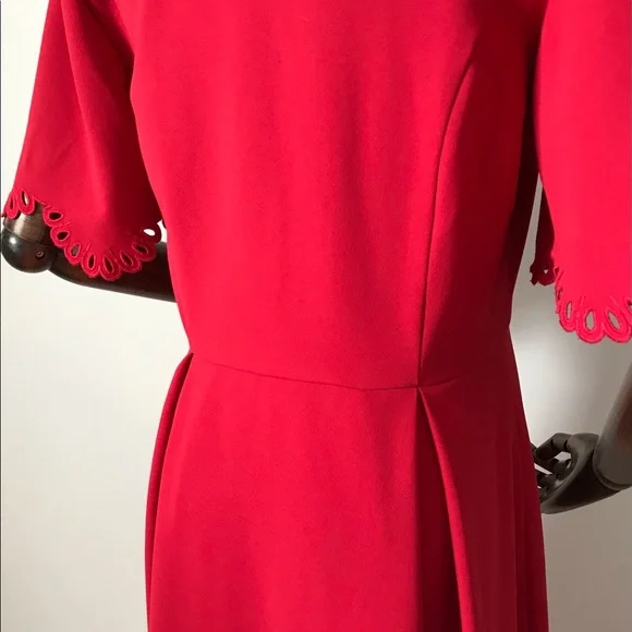 H&M Red Fit & Flare Midi Dress - Picture 9 of 12